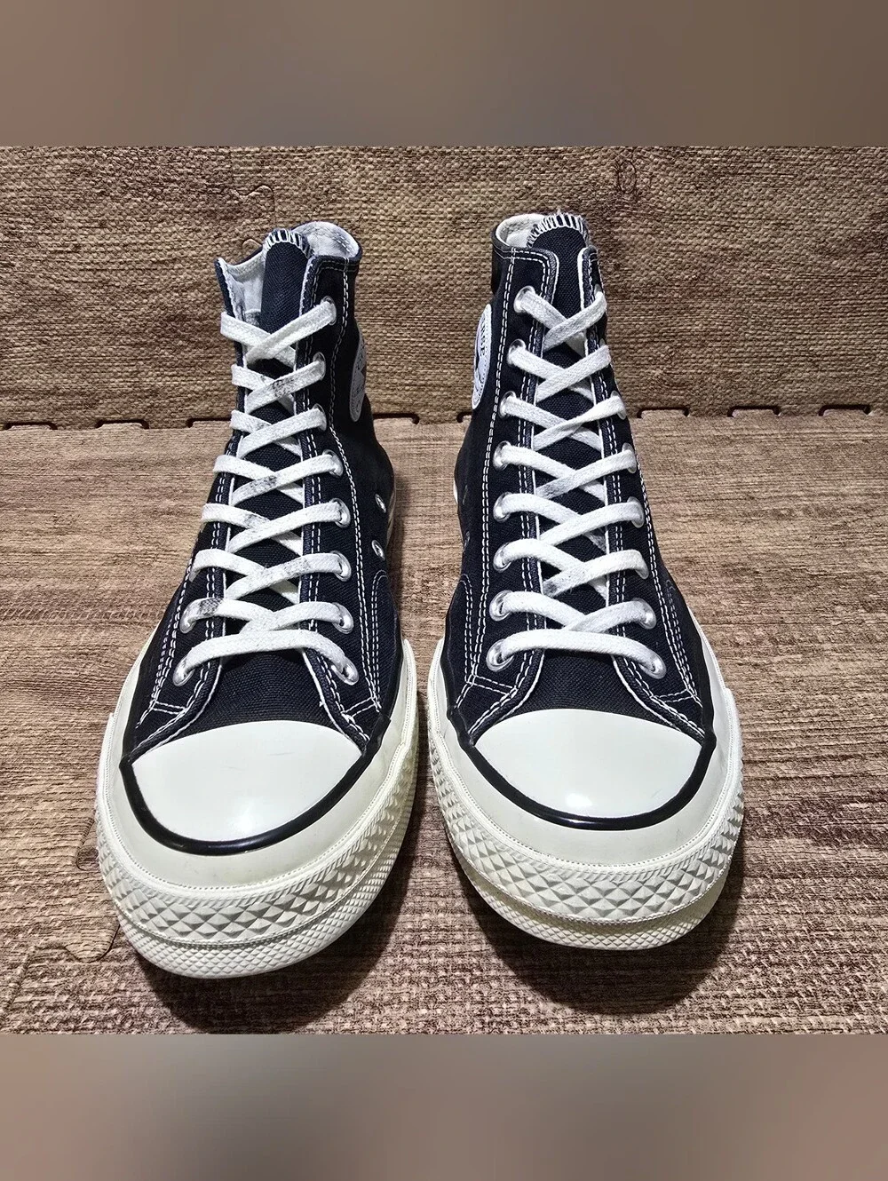 Converse Chuck 70 Hi Black Canvas High Top Sneakers 162050C Men 7.5 Women 9.5